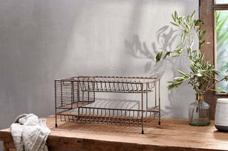 Aged Brass Inkollu Dish Rack