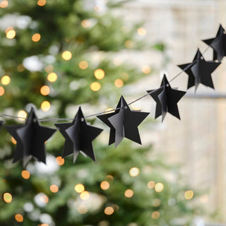 Black star bunting