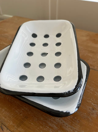 Seconds - 2 part enamel soap dish