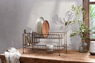 Aged Brass Inkollu Dish Rack