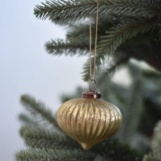 Gold Vintage style glass onion tree decoration