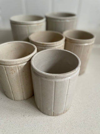 Vintage stoneware marmalade pot