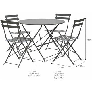 Rive droite Bistro table and chairs set