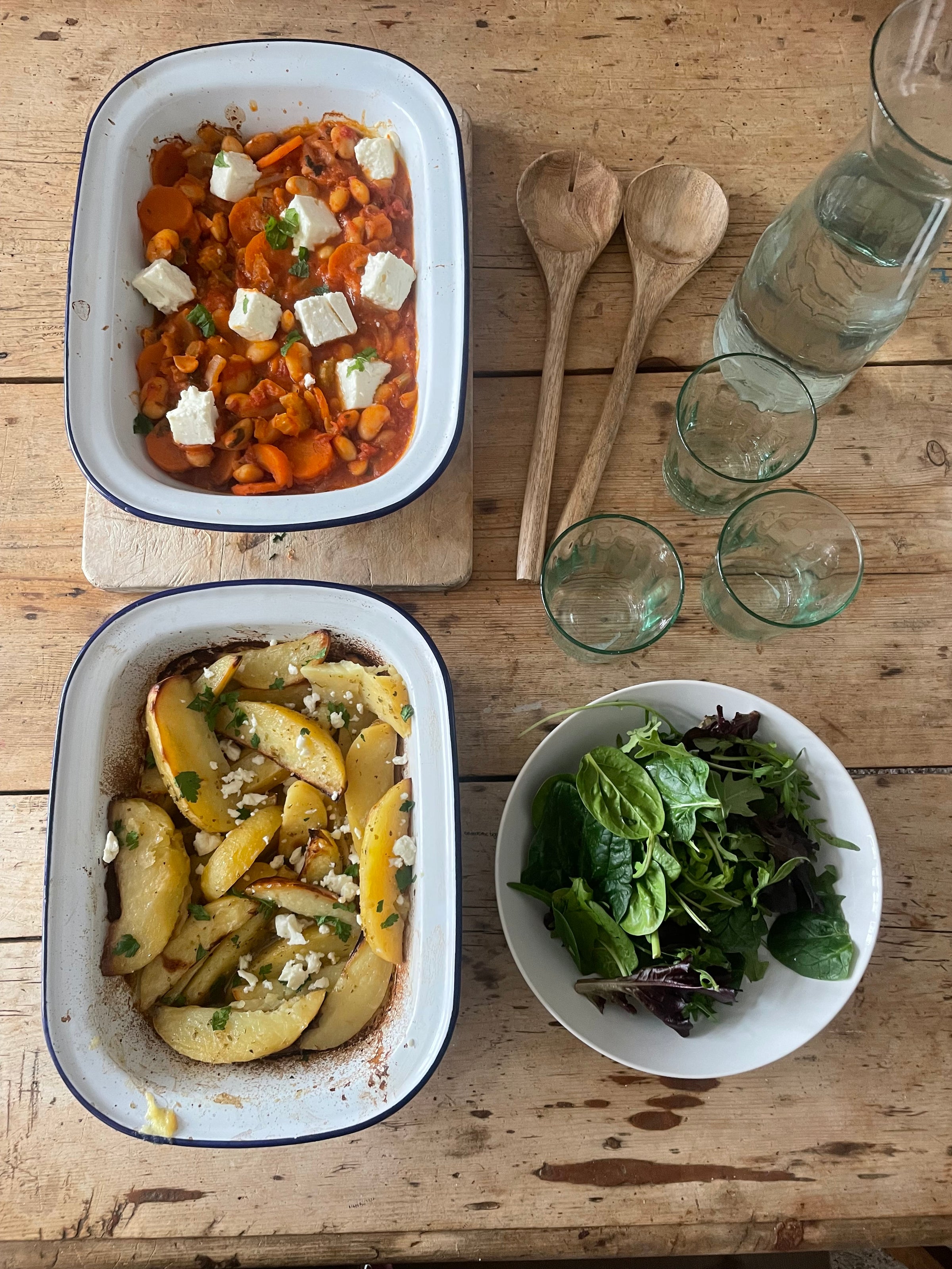 Greek Bean Stew easy midweek meat free meals Lisa Valentine Home