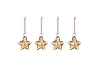 Star Glass baubles- set of 4