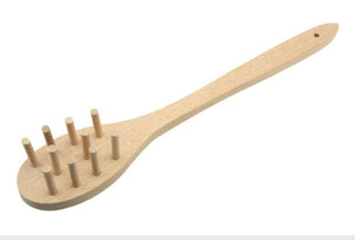 Wooden spaghetti spoon