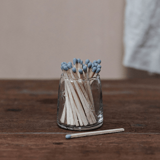 Small etched glass match holder and striker