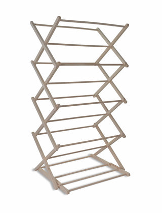 Folding wooden clothes horse dryer