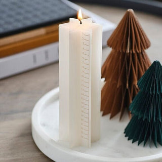 Cream Star Shaped Christmas Advent Calendar Candle