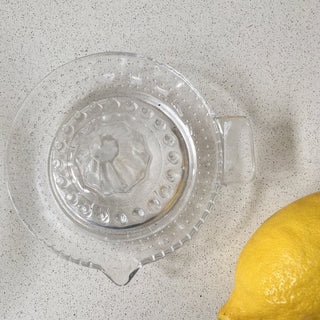 Traditional glass lemon squeezer