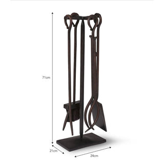 Set of Wrought Iron Fireside Tools