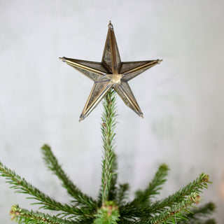 Glass Star Christmas Tree Topper