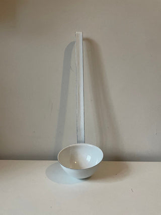 White enamel ladles