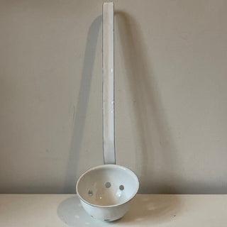 White enamel ladles