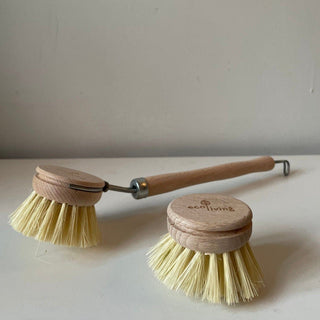 Traditional washing up brush with optional replacement head